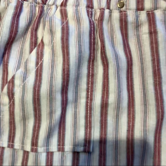 Striped Linen-Style Shorts - Picture 3 of 7